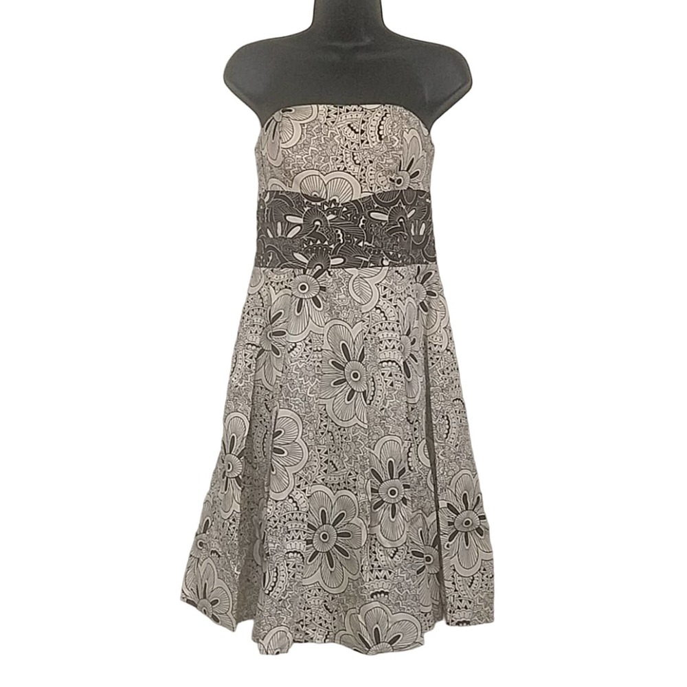 Kay Unger Strapless Floral Cocktail Dress 6